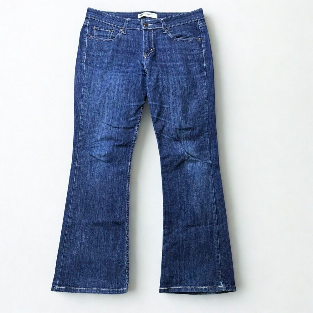 Levis 518 Superlow Jeans Womens Size 11 Short Bootcut Low Rise Dark Wash Denim